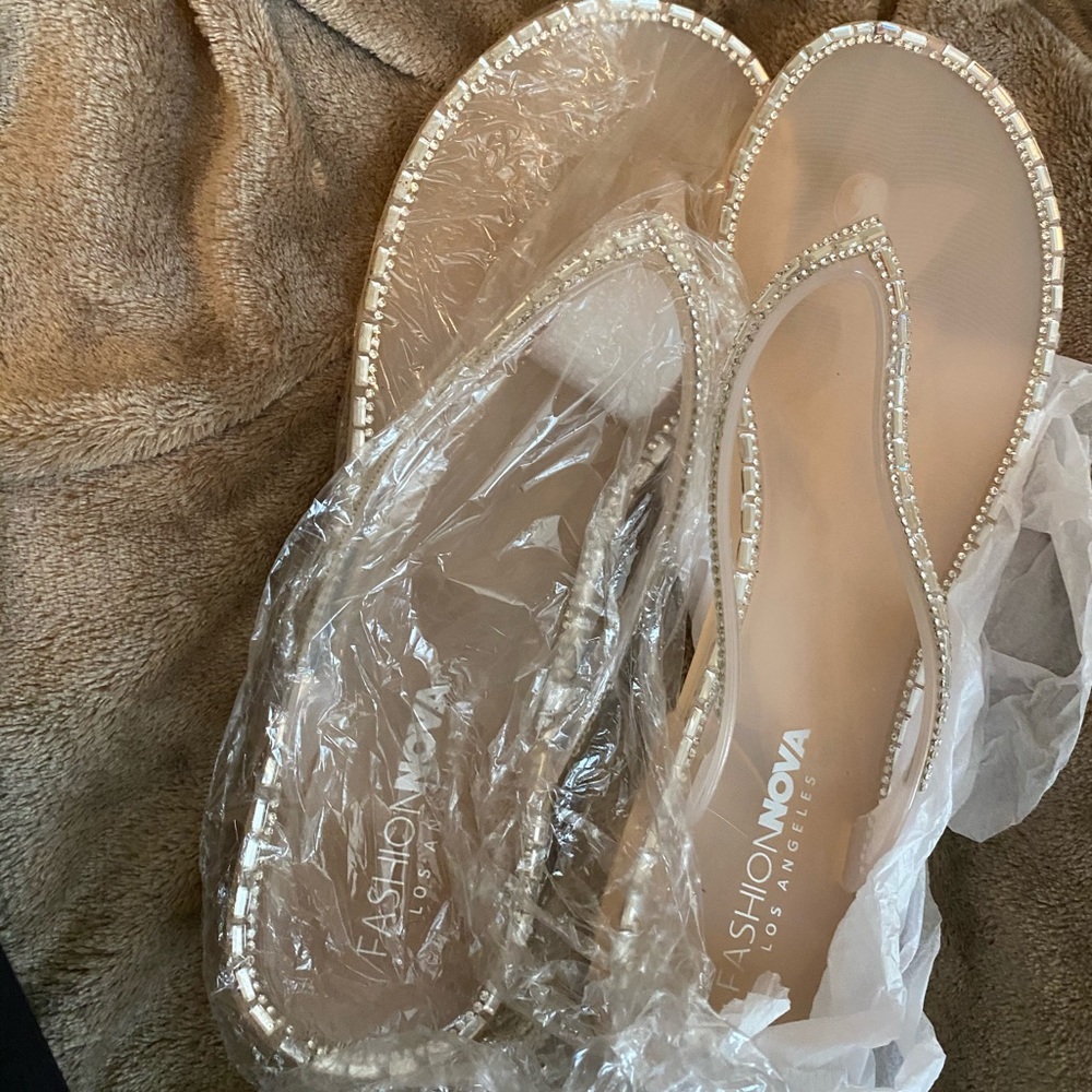 Fashion nova jeweled sandals